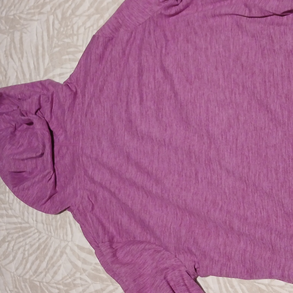 Reebok Heather Lilac Hoodie With Thumb Holes Size XXL - Picture 7 of 8